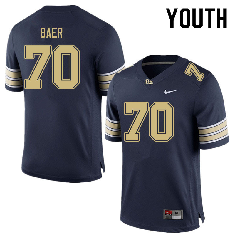 Youth #70 Ryan Baer Pitt Panthers College Football Jerseys Sale-Navy